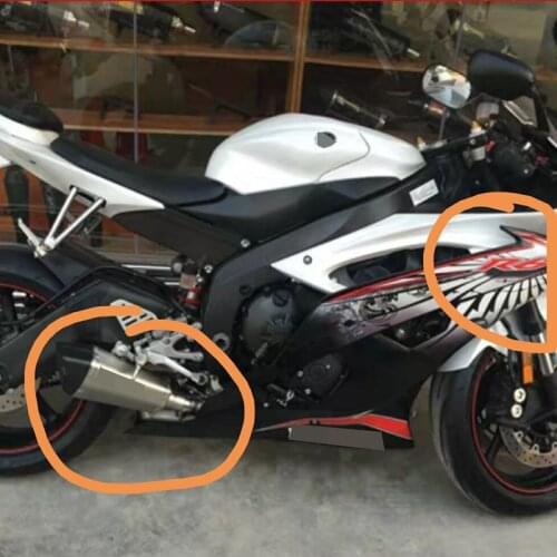 Universal hexagonal motorcycle exhaust pipe with DB killer escape moto for Z800 Z900 MT07 MT09 CBR500R CBR300R RC390 XJ6 R6