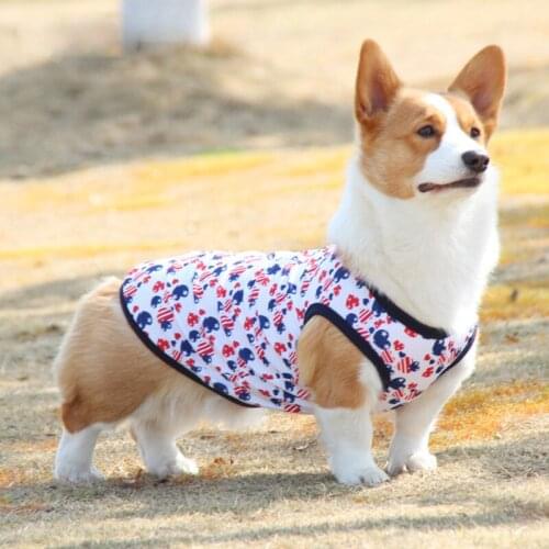 2021 Dog Spring/Summer Printed Clothes Pet Honeycomb Breathable and Easy-to-dry Vest Suitable For Small And Medium-sized Dogs