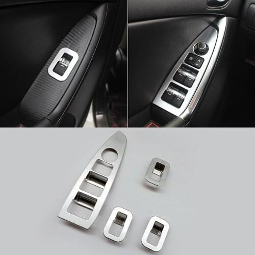 Interior Chrome Window Switch Cover Panel Trim Molding Dash Inner Door Accessories For Mazda CX5 CX-5 2012-2016 1st Gen