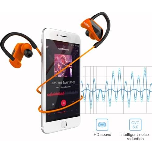 MOXOM Waterproof Bluetooth Earphone Wireless Earphones with In-line Microphone 4.1+EDR Earbuds Headset for Samsung for iPhone