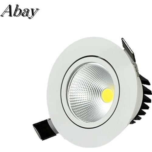 Recessed Dimmable COB LED Downlights 7W 9W 12W LED Ceiling Lamps AC85~265V LED Spot Lights Warm White/Cold White Indoor Lighting