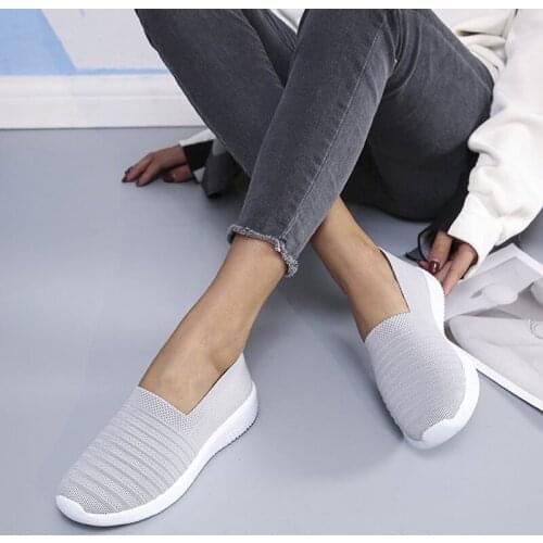 Sports Shoes Mesh Breathable Jersey Womens Shoes Vulcanized Shoes Non-slip Large Size Womens Shoes Spring 2021