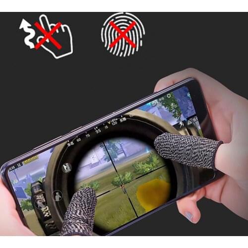 1 Pair Mobile Game Fingertip Gloves For Gamer Sweatproof Anti-slip Touch Screen Finger Sleeve Breathable Gaming Fingertip Cover