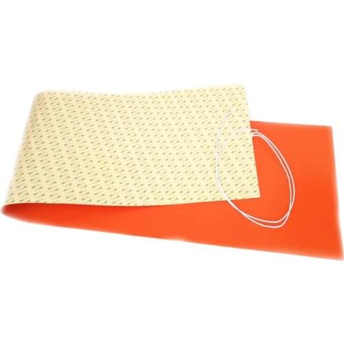 110V 2200W 450*2300*1.5mm Silicone Strip Heater adhesive 1 side 1000mm lead wire