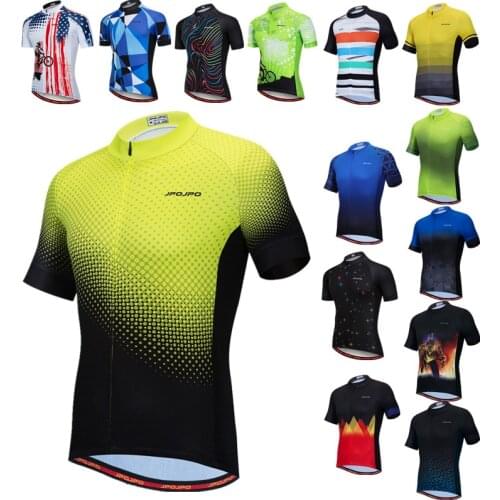 2021 Bike Team Cycling Jersey Men Short Sleeve Mountain Bike Clothing Summer Road Bicycle Shirt Quick Dry Cycling Wear Uniforms