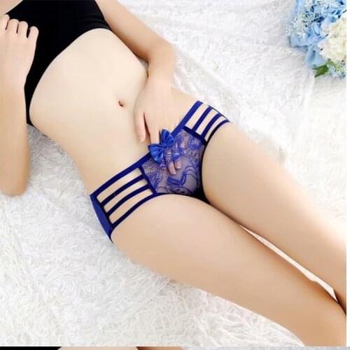 3pcs/lot ladies Hollow Out G-String lace women Thongs red panties transparent panties sexy Lace Briefs Low Waist Shorts