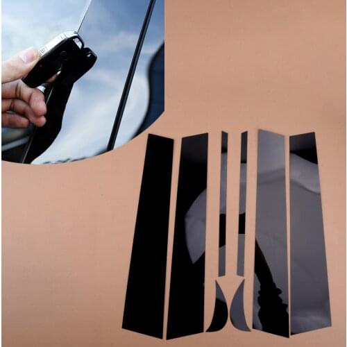 8Pcs/Set Glossy Black Car Door Window Pillar Post Cover Trim Styling Fit for Toyota Camry 2018