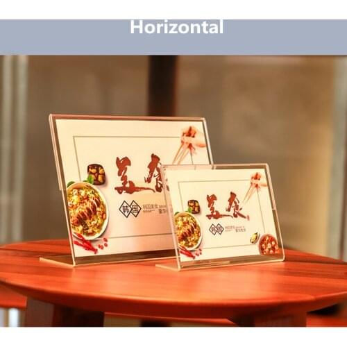 A6 Slant Back Acrylic Sign Holder Table Single Sheet Portrait Ad Frames, Perfect for Home, Office, Store, Restaurant