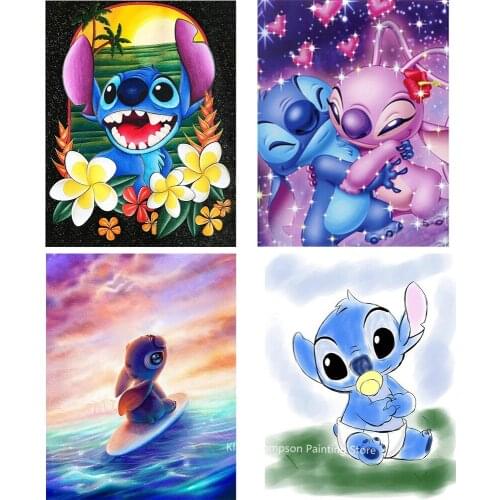 Disney 5D Diamond Painting Cuadros Broderie Cross Stitch Kits Cartoons Animal Diamond Embroidery Mosaic Stilson Home Decor