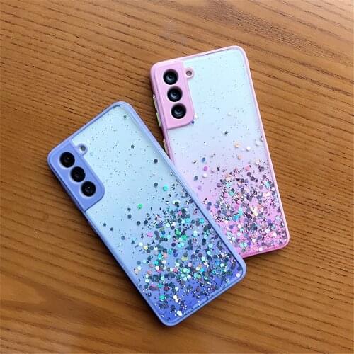 Luxury Glitter Sequin Soft Bling Cell Phone Case For Samsung S21 Ultra S20 FE Plus A52 A72 A42 A32 A22 A12 A02S A51 A71 A31 A21S