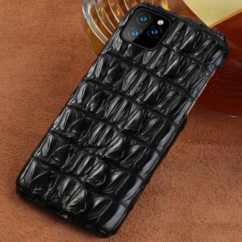 100% Genuine Crocodile Leather Case For iPhone 12 Mini 12 Pro Max 11 Pro Max XR X XS Max 7 8 Plus Luxury Alligator Skin Cover
