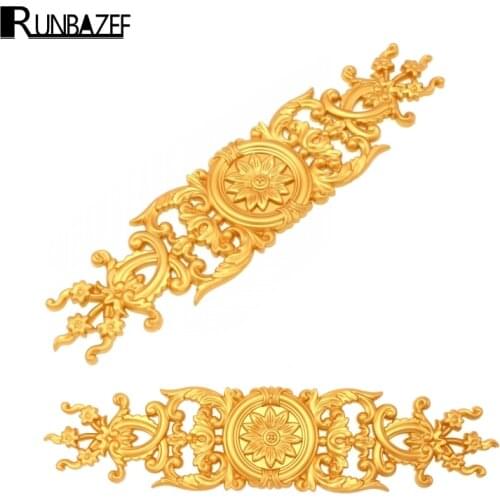 RUNBAZEF Decorative Materials Continental Ceiling Line Background Wall Decoration Furniture Fittings Carved Patterns Flowers