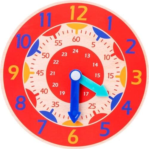 Baby Wooden Clock Montessori Educational Toys For Children Hour Minute Second Time Cognition Early Preschool Teaching Aids Gift