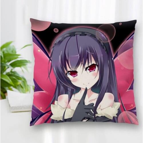 Custom Double Sided Square Pillow Case Anime Accel World Cushion Covers for Home Sofa Chair Decorative Pillowcases With Zipper