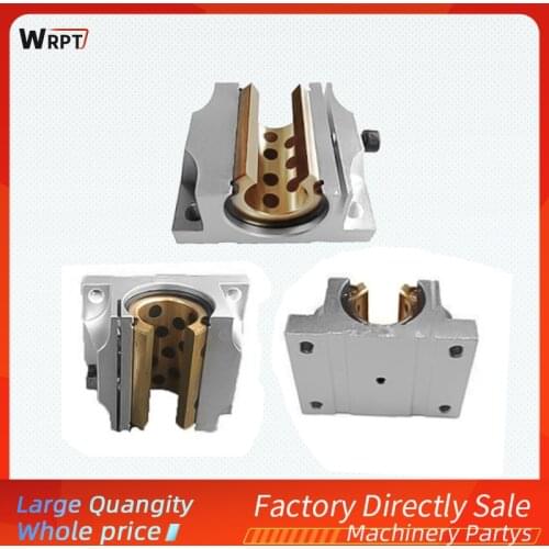 High temperature resistant graphite copper sleeve bearing seat 1/2/4PCS TBR16/20/25/30UU oil-free copper bushing slider