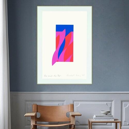 Canvas Oil Painting Bridget Riley"One Small Step"Wall Aesthetic Backdrop Western Art Decor Home Living Room Interior Decoration