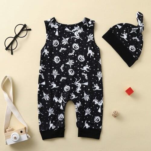 Jumpsuit Romper Baby Girl Clothes Newborn Infant Baby Boys Girls Pumpkin Romper Jumpsuit Hat Halloween Outfits Set Kids' Things