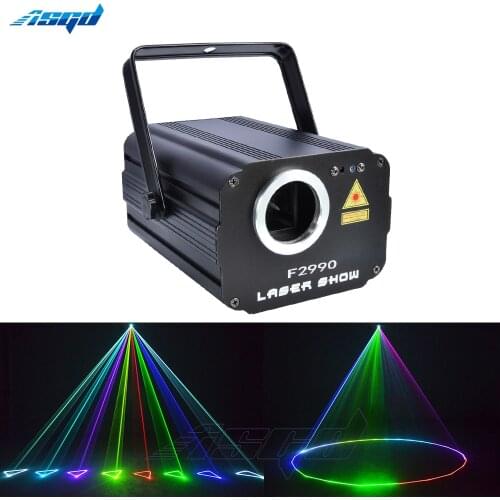 Beam 2000mW 3D Stage Laser Light RGB Animation Scan Projector Wedding Birthday Party DJ 2000 Patterns Christmas Music Disco Bar