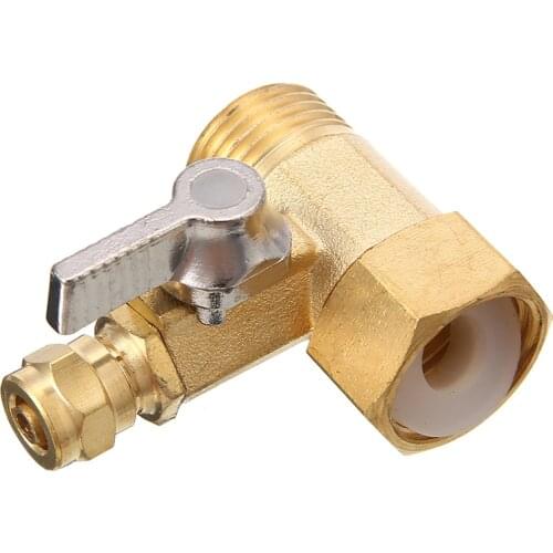 New Brass Ro Ball Valves Three Union RO Feed Water Adapter Connector 1/2'' To 1/4'' Tube Filter System Garden Hose Accessories