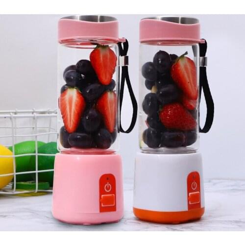 Multipurpose Portable Blender Mixer Plastic Charging Juicer Extractor USB interface 6 Blade Whisk/Juicer/Food Cut Mixer 400ml