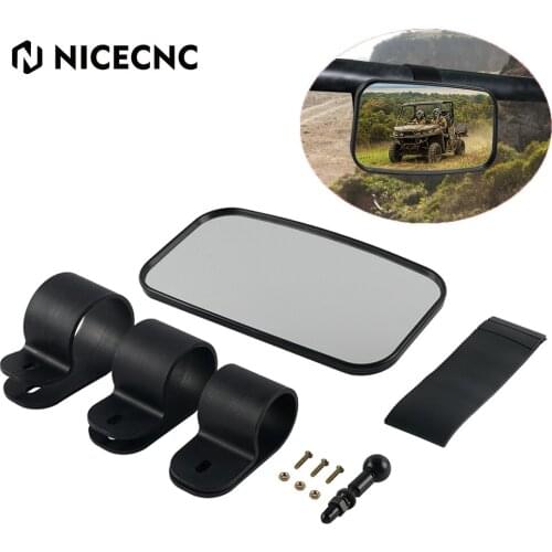 NICECNC UTV For Can Am Maverick X3 MAX X DS RS Turbo 2017-2021 2020 2019 Center Rear View Rearview Mirror Plastic Accessories