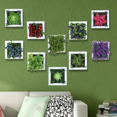 Novelty Creative 3D Simulation Meaty Plant Wall Hanging Ornament For Home Living Room Background Wall Decoration Supplies