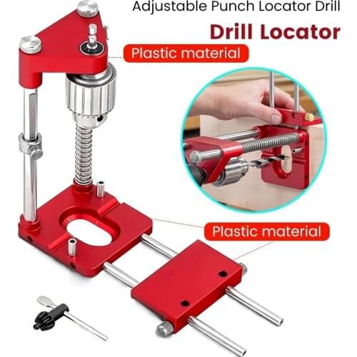 Woodworking Drilling Handheld Portable Adjustable Hole Puncher For Carpentry Dowel Joints Opener Door Cabinets DIY Guide Locator