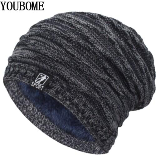YOUBOME Skullies Beanies Winter Hats For Men Knitted Hat Women Famale Gorras Cap Winter Beanie Hat Warm Soft Knitting Hat Caps