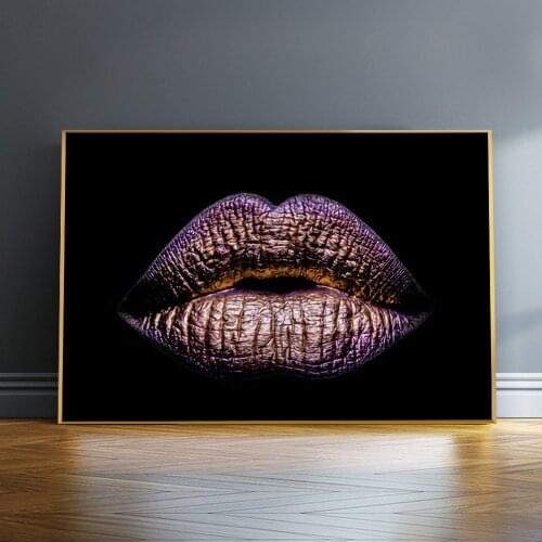 Modern Wall Art Sexy Lips Canvas Painting Artwork Wall Art Posters and Prints Wall Pictures for Living Room Home Wall Cuadros