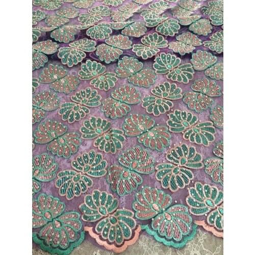 SYJ-82811 nigerian lace fabric with full stones high quality african guipure cord lace fabric for wedding dresses