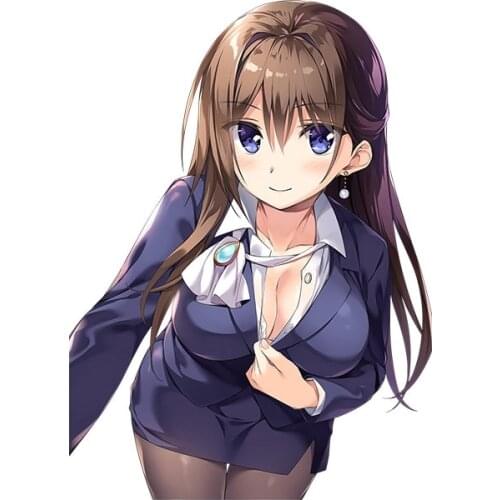 Aliauto Sexy Anime Girl Graphics Car Sticker Bumper Decal Styling Window Wiper Tailgate Waterproof Assessoires Vinyl,13CM*13CM