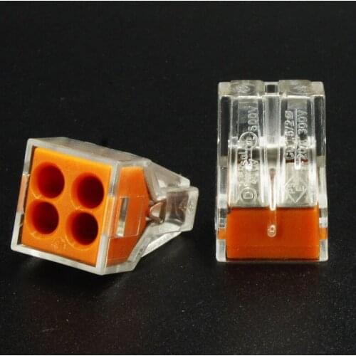 10pcs pct-104 fast terminal, 0.75-2.5m2 four hole terminal of hard wire brancher