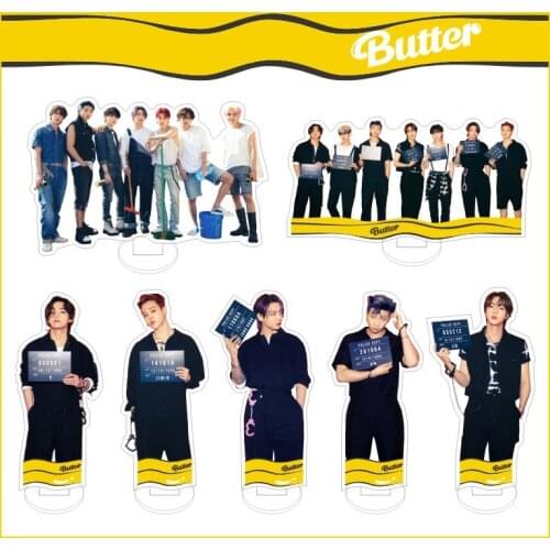 9pcs/lot Kpop Butter New Album Acrylic Stand Model Korean Star Jimin Suga Jhope Jungkook V Figure Action Desk Decoration Gift