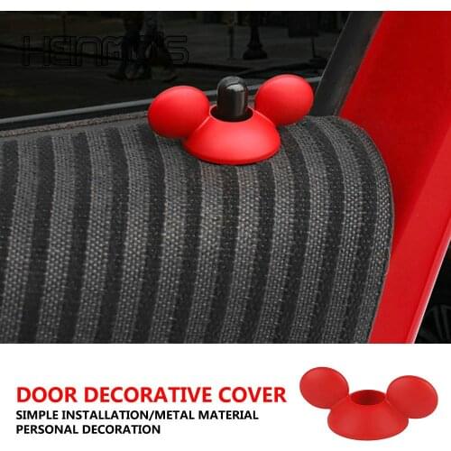 Car Decoration Accessories For Girls Window Door Lock Pin Metal Cover Cute Styling For MINI Cooper All Model F54 F56 F60 R56 R60