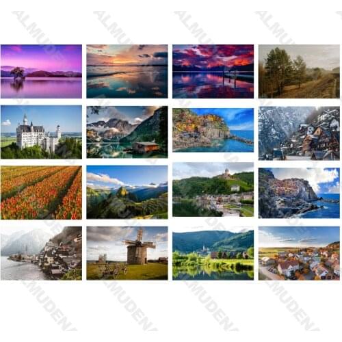 Diy Diamond Painting Windmill Garden Landscape Nordic Style Full Diamond Handmade Dot Diamond Bedroom Living Room Sticker