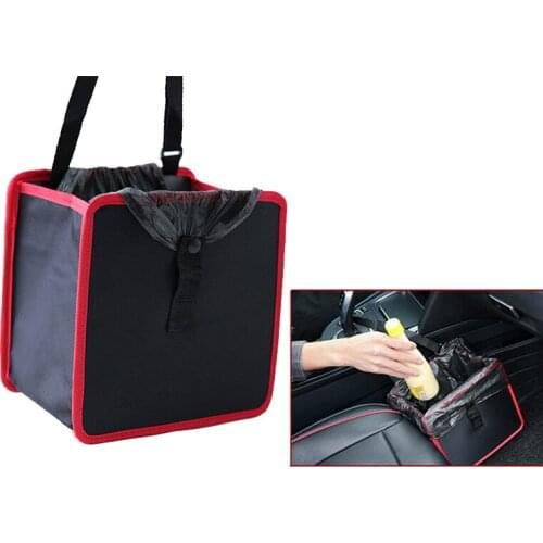 Car Trash Can Portable Drive Bin Hanging back seat storage bag waterproof Dustbin Storage organizer box