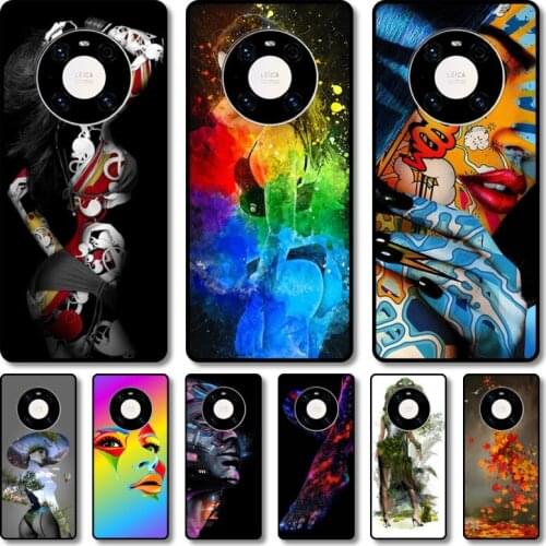 Sexy girl Phone Case For Huawei mate 40 30 10 20 40 8 9 Lite Z Pro RS black cell shell