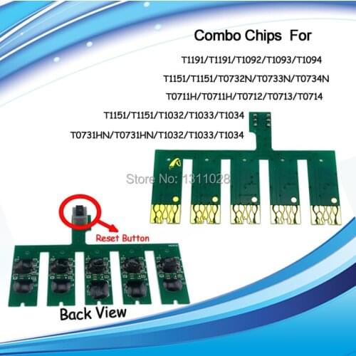 INK WAY T1191 T1191 T1092-T1094 T1091 T1091-T1094 Compatible combo chips for Epson ME OFFICE 70 1100,5SETS,Free shipping