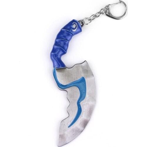 Dota 2 keychain Pudge New Game Dota2 Weapons Sword Props Ornaments Mini Blink Dagger Jump Cut Weapon keyring for men Player Gift