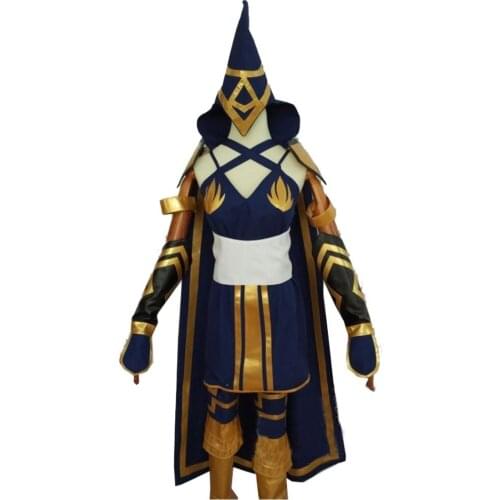 2018 Hot Game LOL Ashe Cosplay Costume Red Riding Uniform Clothes Cosplay Costume set