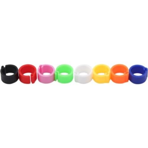 Birds Feet Rings 100Pcs 8 Colors Inner Diameter 8mm Width 7mm Plastic Clip Ring Pigeon Dove Quail Foot Ring Farm Animal Carrier