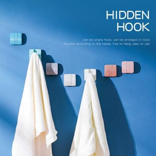 Creative Candy Color Hook Powerful Seamless Sticky Hook Home Wall Free Punch Free Nail Hook