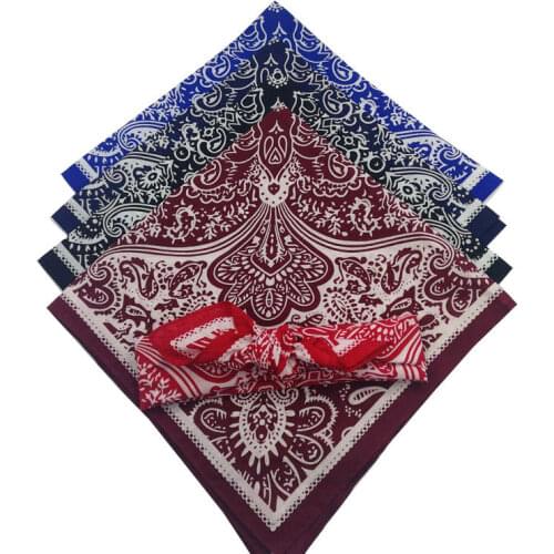 55cm Bicycle Square Scarf Retro Paisley Bandana Headwear Hand Kerchief Hair Band Scarf Hip Hop Neck Wrist Wrap Band Headtie Gift