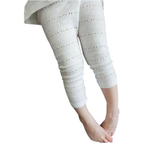 9m-5y Baby Girls Legging Pants Summer Hollow Cool Designs Casual Girls Pencil Pants Candy Color Leggings Kids Children Clothes