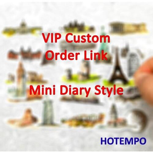Cute Cartoon Mini Diary Style VIP Custom Order Link Decals Stickers Pack