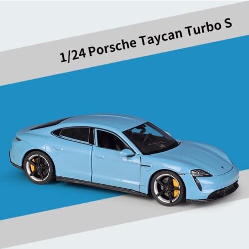 1:24 Model Car Taycan Turbo S Simulation Alloy Car Model Toy Decoration Tabletop Ornaments