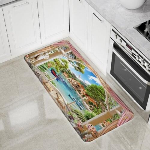 Floor Mat Castle Arch Area Rugs Living Room Bedroom Bathroom Decoration Large Carpet Print European Architecture Doormat