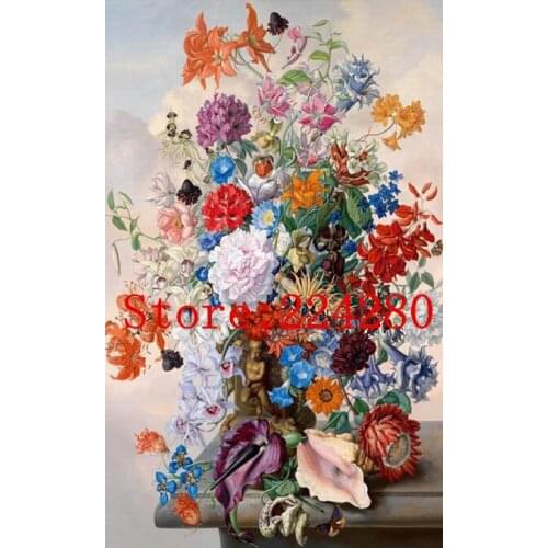 New Needlework,Aida Cross stitch,Still life flower Simple 14CT Unprinted Embroidery kits Arts Cross-Stitching,DIY Handmade Decor