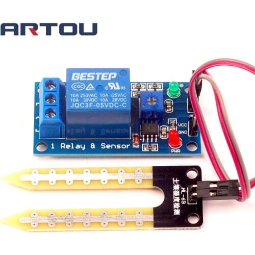 DC 5V soil moisture sensor relay control module Automatic watering of the humidity starting switch