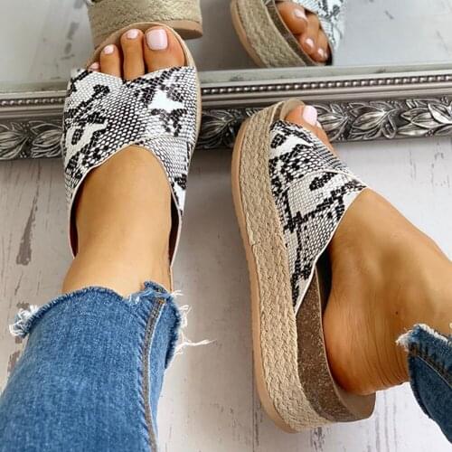 2021 leopard print platform sandals outdoor vacation summer casual shoes womens shoes